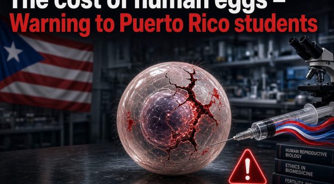 The cost of human eggs –  Warning to Puerto Rico students